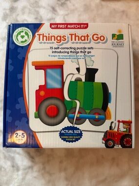 My First Match It! Things That Go Kids Puzzle Set - Red, Green, Blue